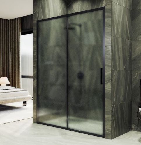 Душевая дверь Maybah Glass MGD-1633-6 140х195 стекло тонированное профиль черный