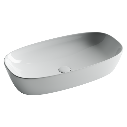 Раковина из сантехнического фарфора Ceramica Nova ELEMENT CN5040 70х40 накладная цвет белый без отверстий под смеситель