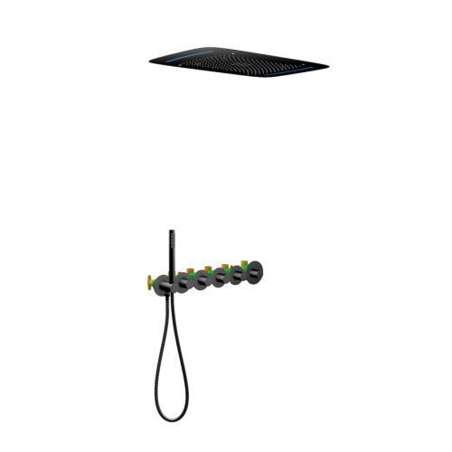 Душевая система Timo Saona SX-2319/03SM встраиваемая в стену цвет черный с термостатом