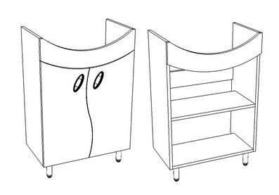 Тумба под раковину Corozo Наина SD-00000320 60х30 напольная цвет белый - фото 4