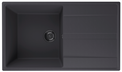 Кухонная мойка Ulgran Quartz Prima 850-08 85х50 цвет черный поверхность матовая