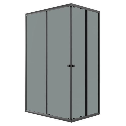 Душевой уголок Niagara Eco NG-1018-14QT 100х80 стекло тонированное профиль черный без поддона