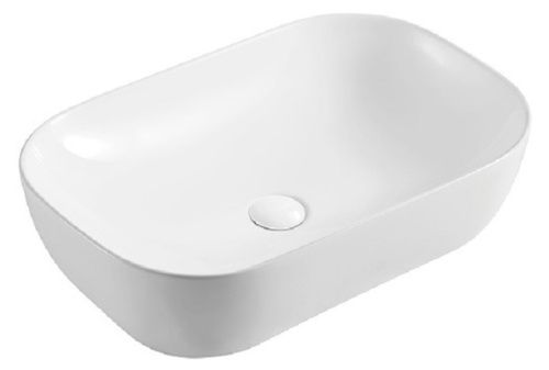 Раковина из сантехнического фаянса Azario AZ-2143 50х40 накладная цвет белый без отверстий под смеситель