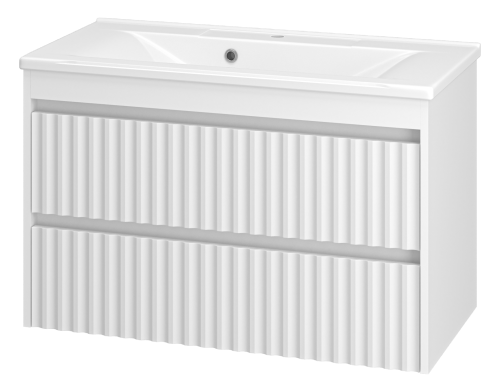 Тумба под раковину Brevita Balaton BAL-06090-01-01П2Я 90х40 подвесная цвет белый