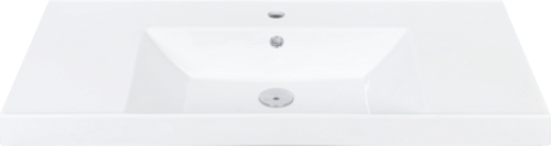 Раковина керамическая La Fenice Cubo CU.NN.100 100х50 накладная цвет белый 1 отверстие под смеситель