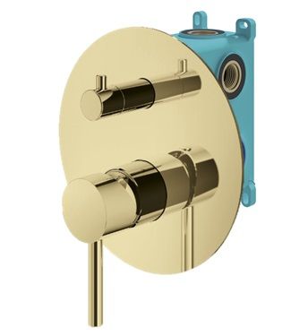 Смеситель для душа Plumberia Selection Ixo KIT1901OR встраиваемый в стену золото