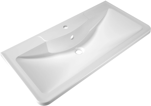 Раковина из искусственного камня Florentina Аллегро 900 10.020.00900.001 90х50 накладная цвет белый 1 отверстие под смеситель