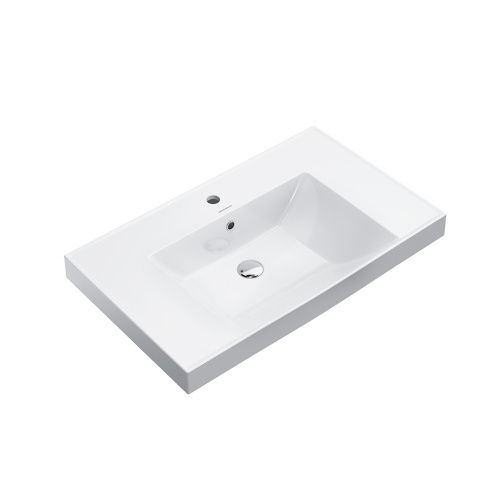 Раковина керамическая Kerama Marazzi CUBO CU.wb.80 80х50 подвесная цвет белый 1 отверстие под смеситель