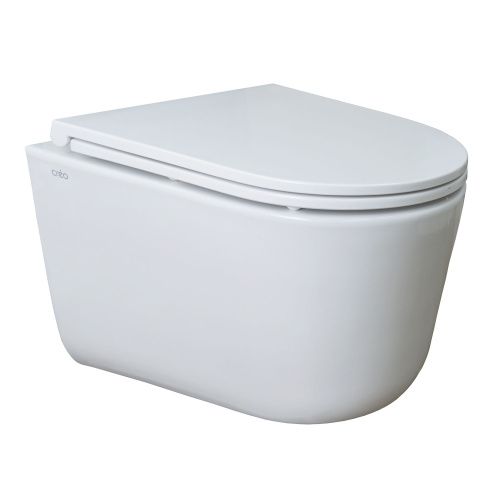 Унитаз подвесной Creo Ceramique LYon 2.0 LY1100R белый с сиденьем микролифт безободковый смыв торнадо