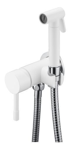 Гигиенический душ со смесителем Boheme Uno 467-WCR белый