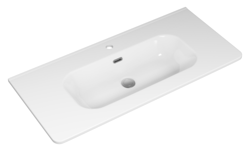Раковина мебельная керамическая Brevita Onda 100 B-OND100-01 100х50 накладная цвет белый