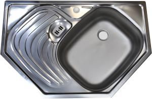 Кухонная мойка Melana 7651FR RUS 75х50 цвет хром поверхность глянцевая