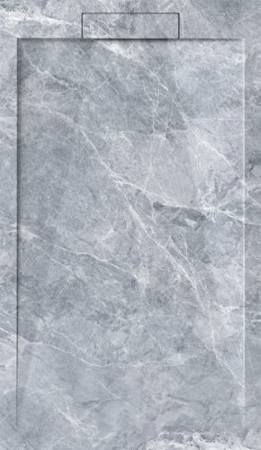 Душевой поддон из искусственного камня Esbano LUXE ESPLM128VG 120х80 серый