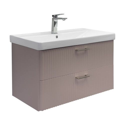 Тумба с раковиной Comforty Ангара 00-00021036CF 90х50 подвесная цвет бежевый