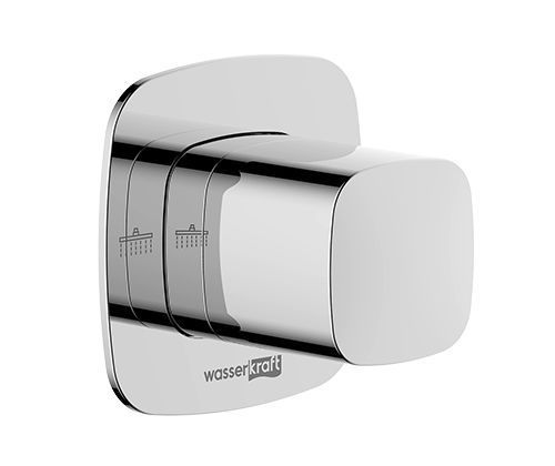 Переключатель на 2 выхода Wasserkraft Naab 8600 A312 встраиваемый в стену хром