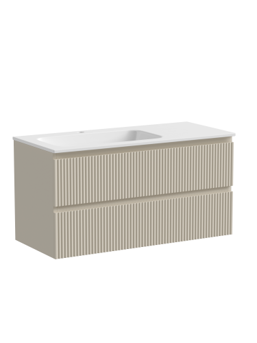 Тумба под раковину Sancos SNOB R SNR100LCE 100х40 подвесная цвет бежевый