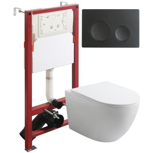 Комплект унитаз с инсталляцией и клавишей смыва Agger ATI07150+APB144