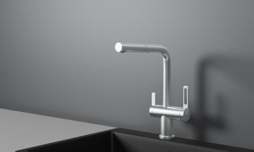 Смеситель для кухни Granula 8170, НЕРЖ на мойку нержавеющая сталь