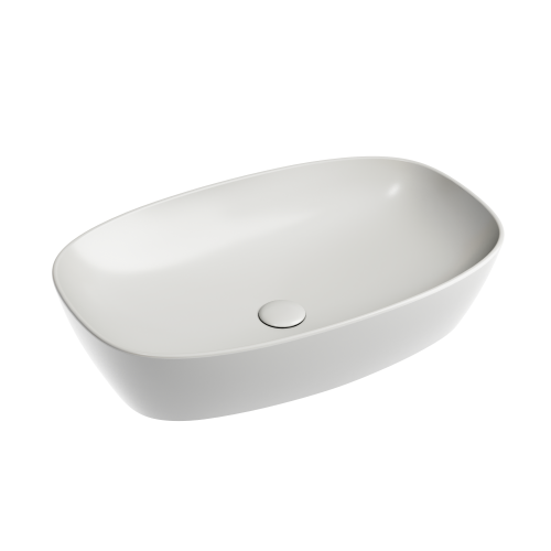 Раковина из сантехнического фарфора Ceramica Nova ELEMENT CN6049MSG 60х40 накладная цвет серый без отверстий под смеситель