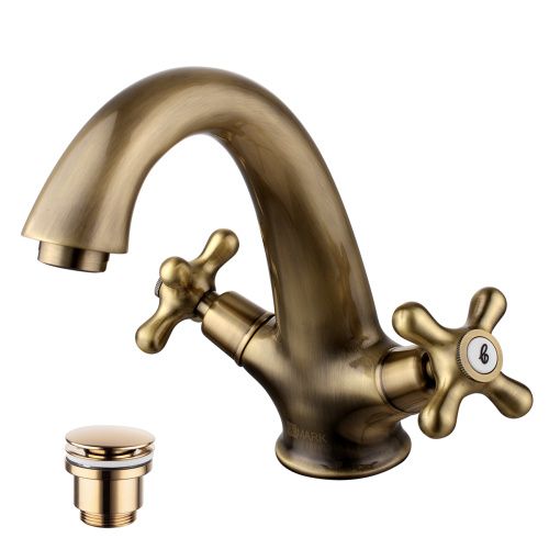 Смеситель LeMark Vintage LM2806B на раковину бронза