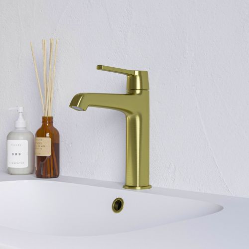 Смеситель RGW Shower Panels 511405301-06 на раковину золото