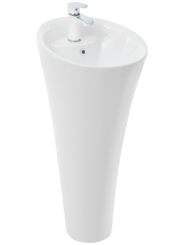 Раковина из сантехнического фаянса WeltWasser WW SK 10000008707 40 см напольная цвет белый 1 отверстие под смеситель