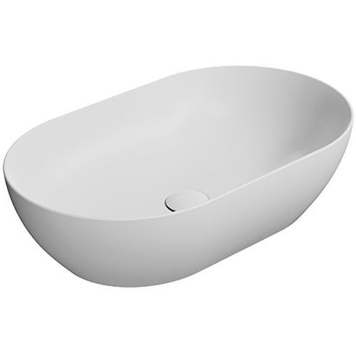 Раковина из сантехнического фаянса GSI Pura 883409_УЦ/2 60х40 накладная цвет белый