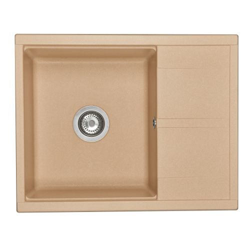 Кухонная мойка Aquaton Делия 1A718632DE260 65х50 цвет бежевый поверхность матовая