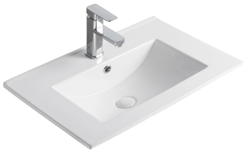 Раковина керамическая Gid Integrado 71108 50х40 встраиваемая цвет белый 1 отверстие под смеситель