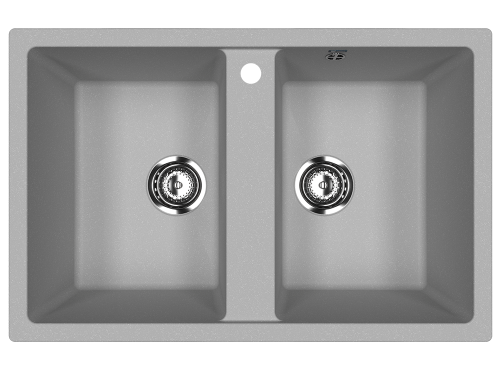 Кухонная мойка Ulgran Classic U-608-342 75х50 цвет серый