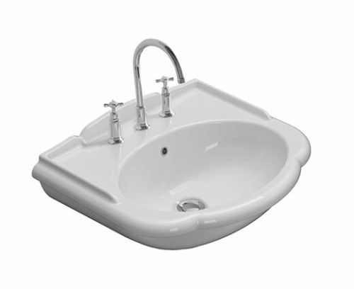 Раковина керамическая Globo Paestum PA057BI 60х50 подвесная цвет белый 1 отверстие под смеситель