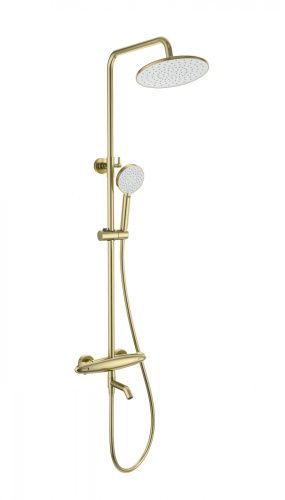 Душевая стойка Wonzon & Woghand Capsule WW-B3031-A1-BG настенная цвет золото с термостатом