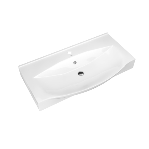 Раковина из сантехнического фарфора Kirovit Элвис Вн Крв16 90х50 накладная цвет белый