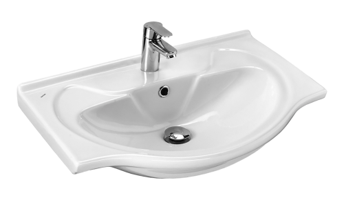 Раковина мебельная керамическая Santek Байкал 60 1.WH10.9.652 60х50 накладная цвет белый 1 отверстие под смеситель