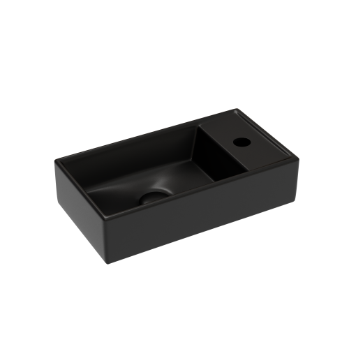 Раковина из сантехнического фарфора Ceramica Nova ELEMENT CN6051LMB 40х20 подвесная цвет черный 1 отверстие под смеситель