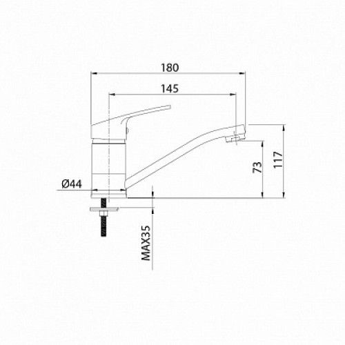 Смеситель Milardo Simp SIMSBR0M01 на раковину хром - фото 2