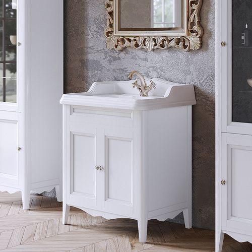 Тумба с раковиной TW collection Veronica NUOVO VER2073-B+AR834bi*1 комплект 70х50 цвет белый