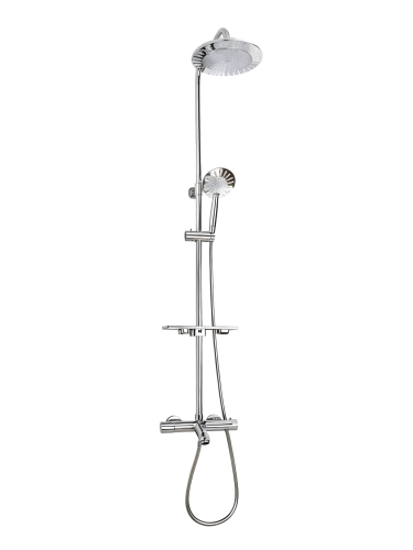 Душевая стойка WeltWasser 10000001733 настенная цвет хром с термостатом