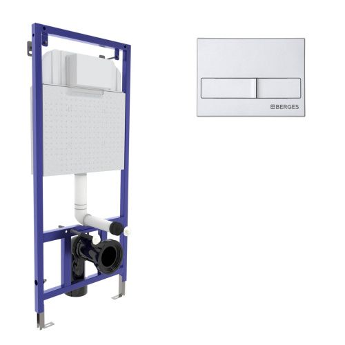 Комплект сантехническая инсталляция с клавишей смыва Berges NOVUM 040212