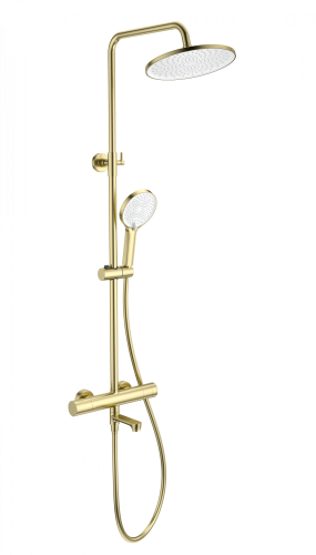 Душевая стойка Wonzon & Woghand WW-B3069-BG настенная цвет золото с термостатом