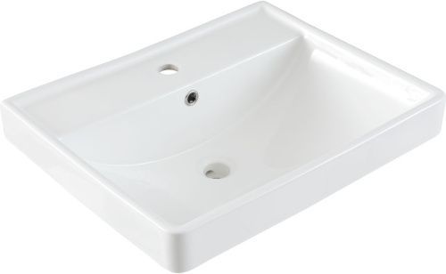 Раковина керамическая Aquanet Ирис 00301803 60х50 полувстраиваемая цвет белый 1 отверстие под смеситель