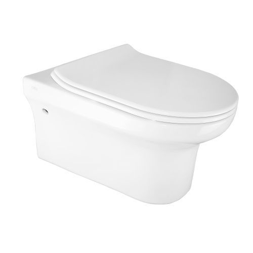 Унитаз подвесной Creo Ceramique ARCHI AR1100R+RE1001T/AR1001T белый с сиденьем микролифт безободковый каскадный смыв