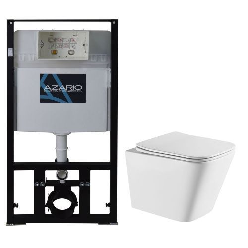 Комплект унитаз с инсталляцией  Azario  AZ-8010-1000+AZ-0052-UQ