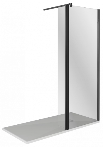 Душевая перегородка Good Door WALK IN ВИ00023 100х195 стекло прозрачное профиль черный