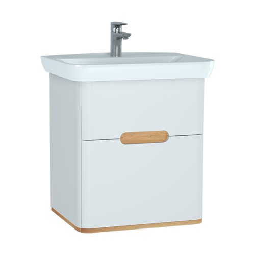 Тумба с раковиной Vitra Sento 60822 60х50 подвесная цвет белый