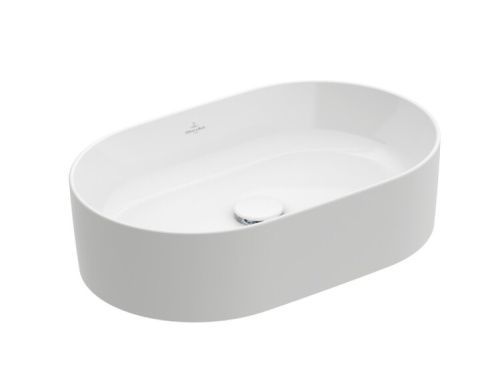 Раковина из сантехнического фарфора Villeroy Boch Collaro 4A1956RW 60х40 накладная цвет белый без отверстий под смеситель