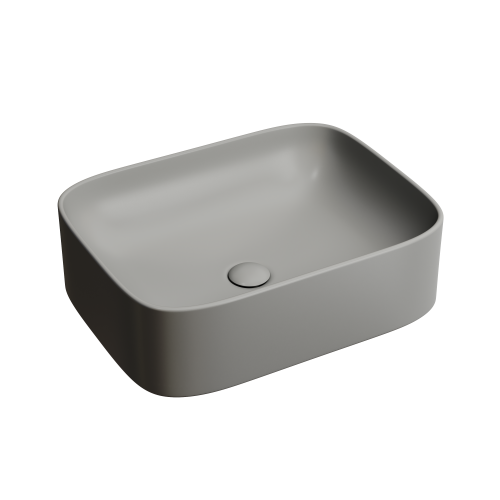 Раковина из сантехнического фарфора Ceramica Nova ELEMENT CN6052MH 50х40 накладная цвет черный без отверстий под смеситель