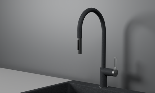 Смеситель для кухни Granula 8172, ГРАФИТ на мойку серый