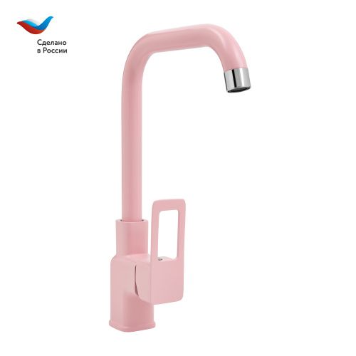 Смеситель для кухни Славен Коттедж СЛ-ОД-Д90 на мойку розовый