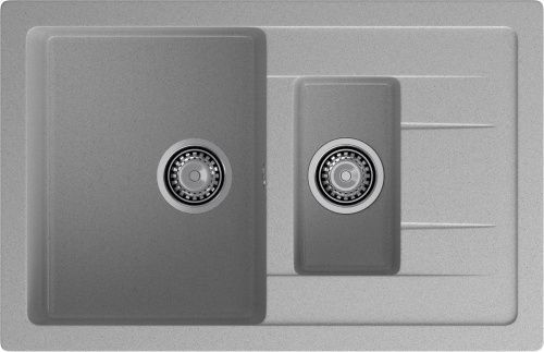 Кухонная мойка Granfest Quadro Q-775KL серый 75х50 цвет серый поверхность матовая